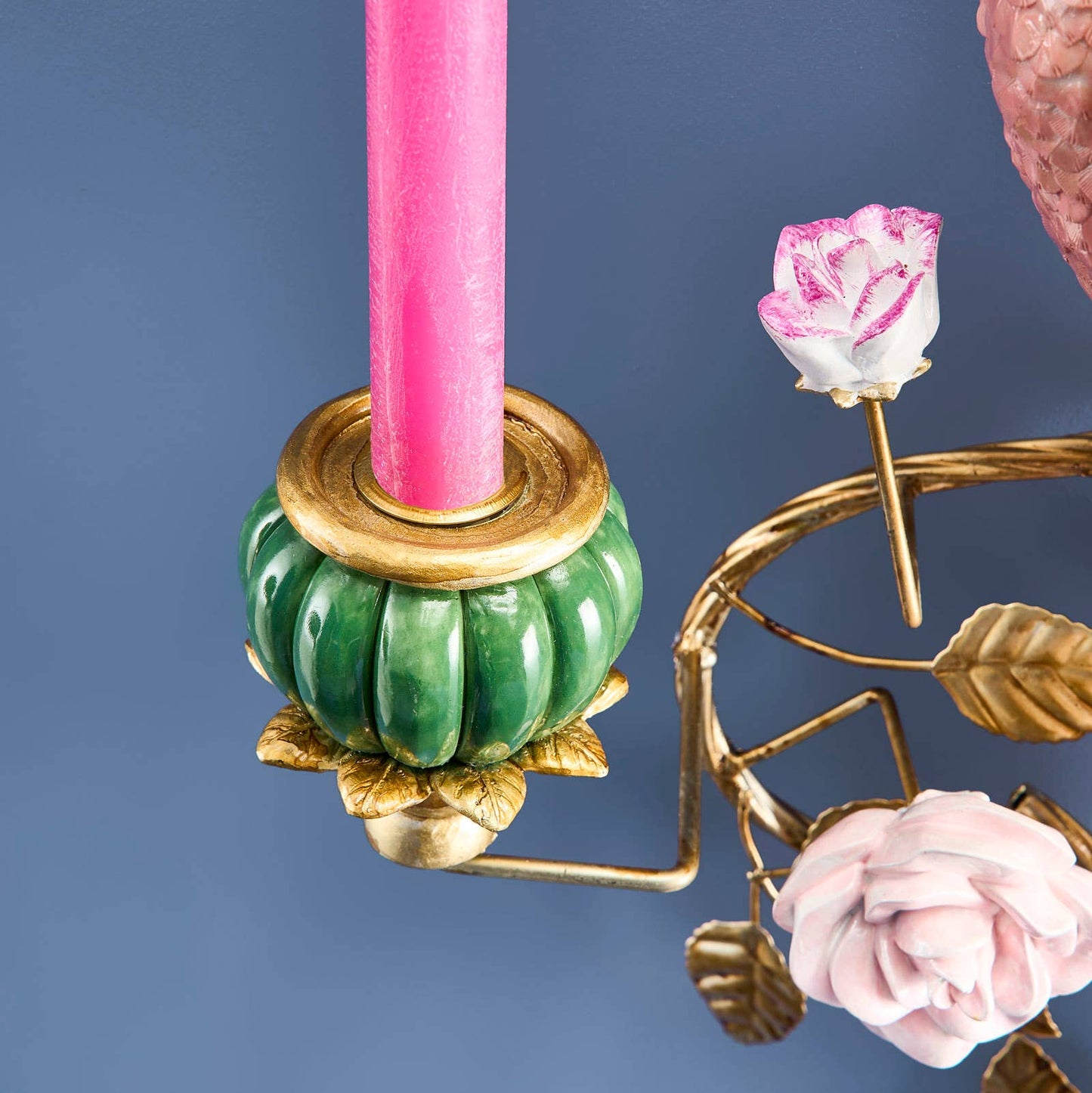 Oranje/gouden papegaaienkroonluchter 39,5 x 12 x 59 cm