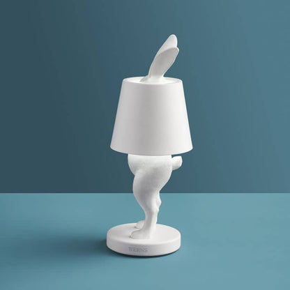LED-tafellamp met verstoppend konijn, wit