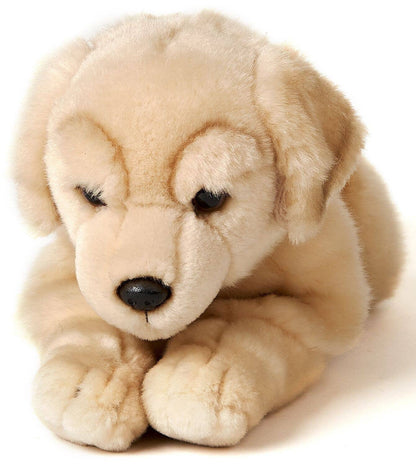Golden Retriever plush toy, lying down