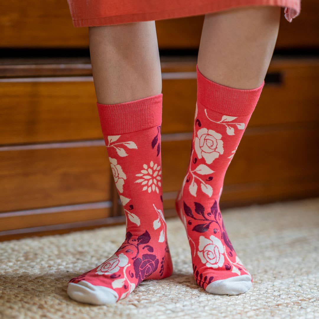 Red Pink Socks