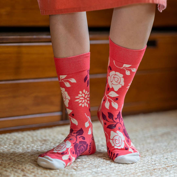 Red Pink Socks