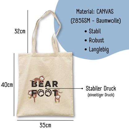 Jute bag logo & monkeys