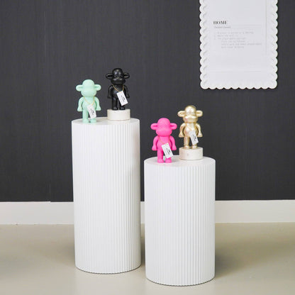 Decoratie - Apenbeeldje 'De Legende' - Polyresin - Mintgroen - 11x7x19cm