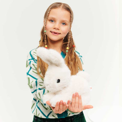 Ultra-soft white rabbit plush toy (20 cm) - 0+