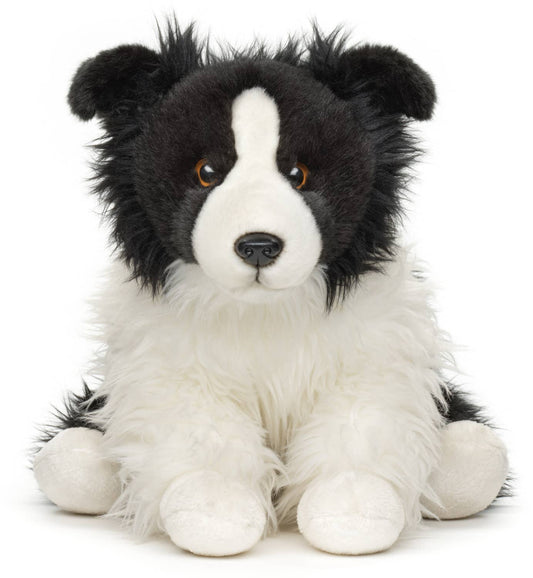 Peluche border collie assis sans laisse Uni Toys