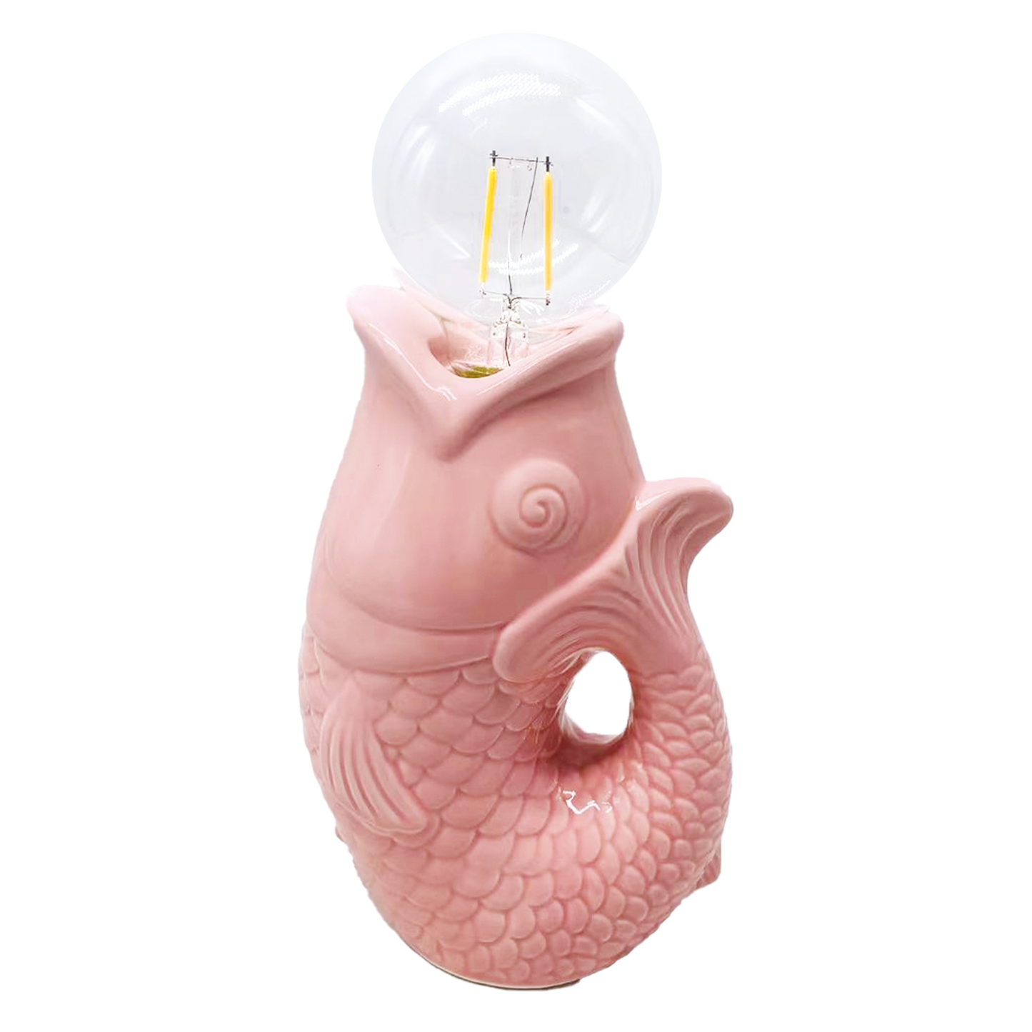 Pink LED fish decoration, battery operated L13.5 W8.2 H27cm