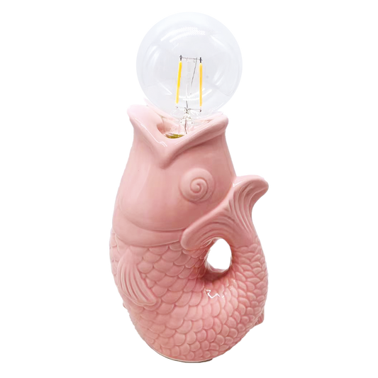 Pink LED fish decoration, battery operated L13.5 W8.2 H27cm