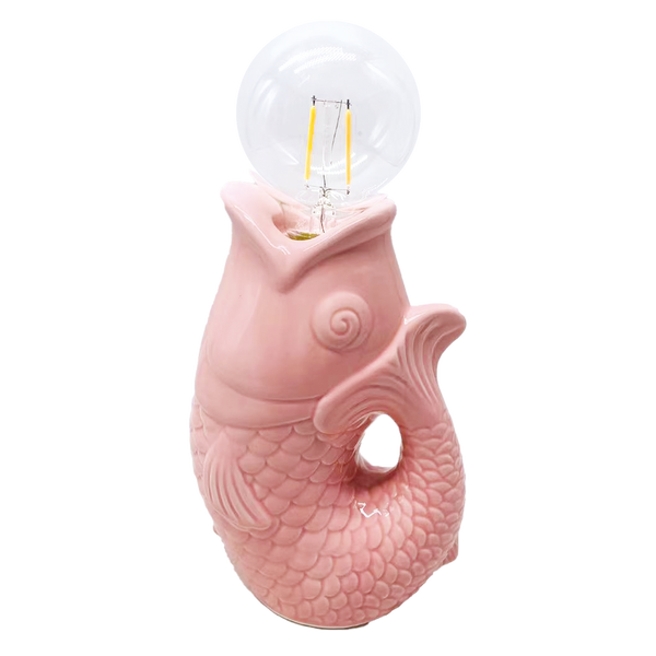 Pink LED fish decoration, battery operated L13.5 W8.2 H27cm