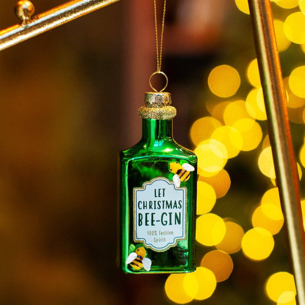 “Let Christmas Bee” Gin Christmas Bauble