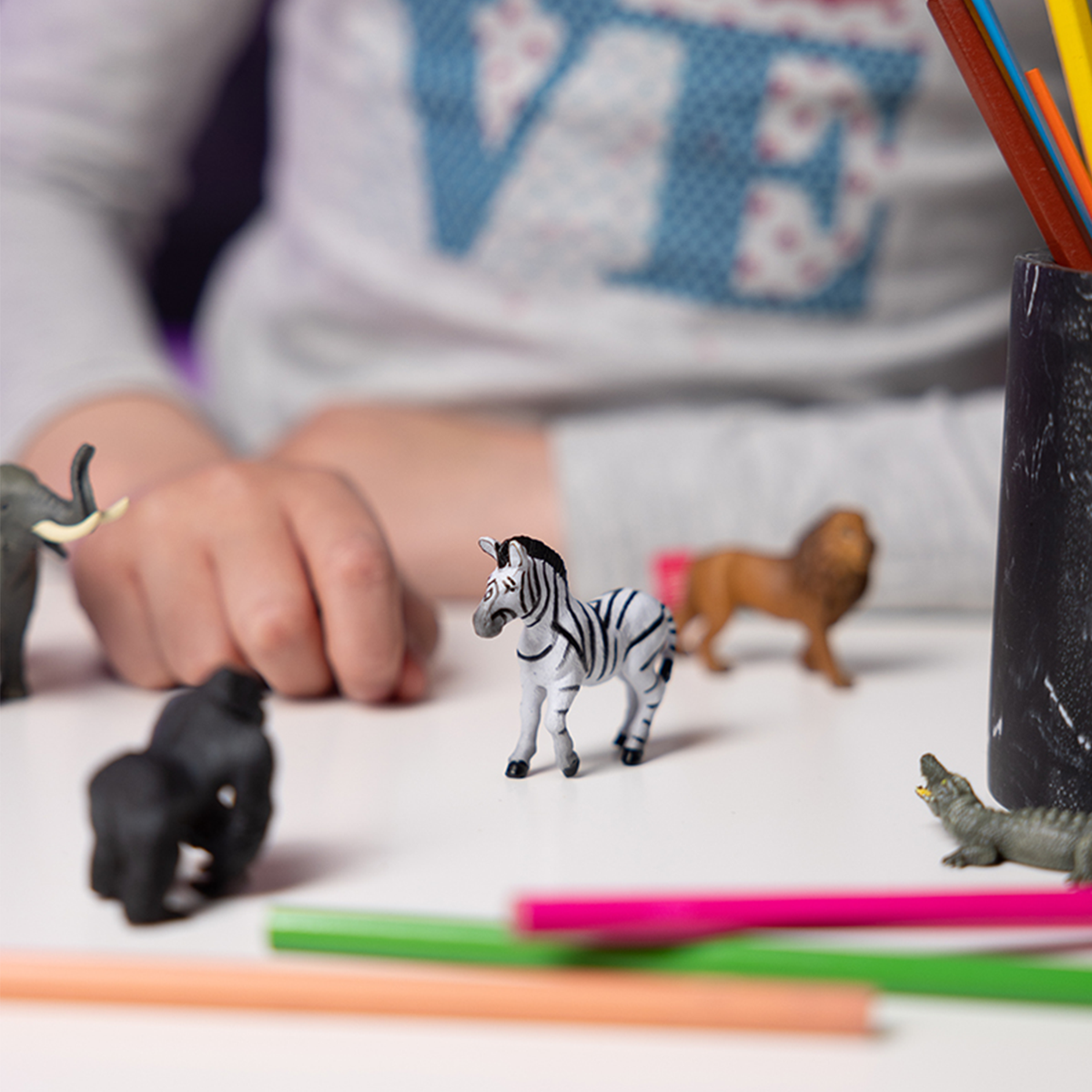 Mini PLUS Wild Animals Figurine Set 1, 6 pieces