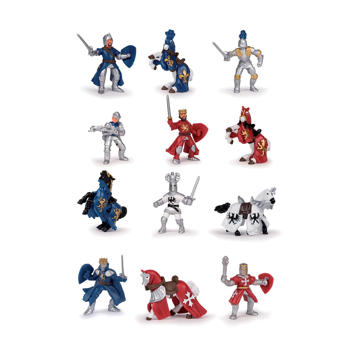Mini PLUS Knights Figurines, 12 pieces