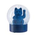 Boule à Neige Chat Chanceux Bleu