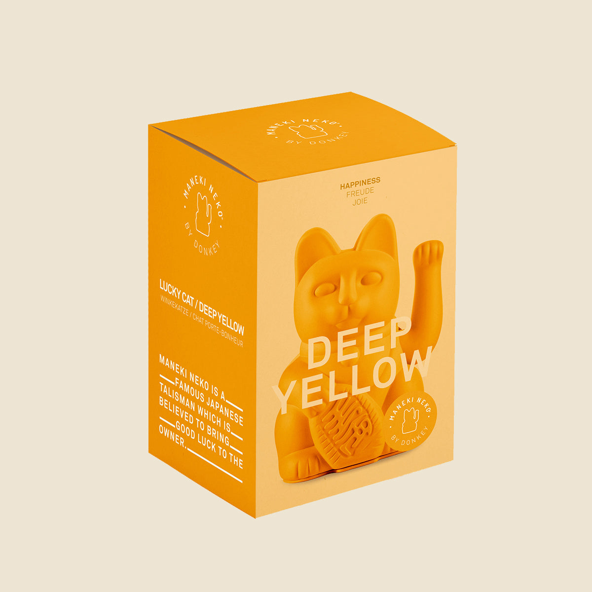 Chat Chanceux Jaune Profond