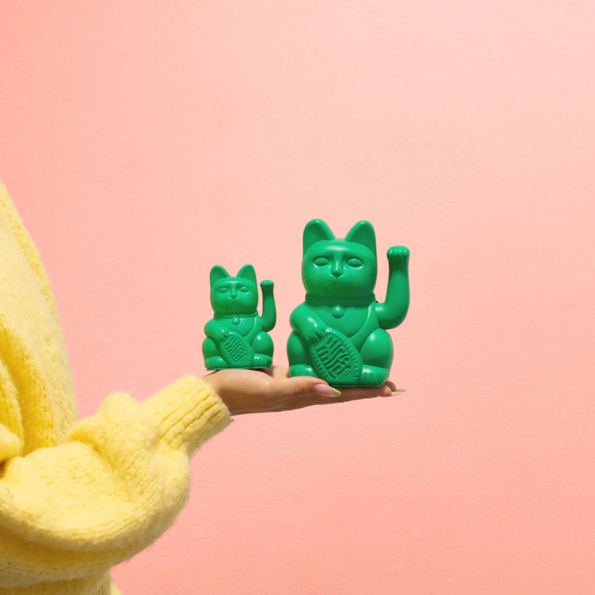 Bright Green Mini Lucky Cat