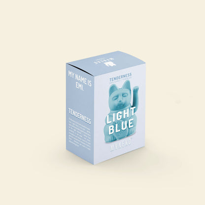 Mini Chat Chanceux Bleu Clair
