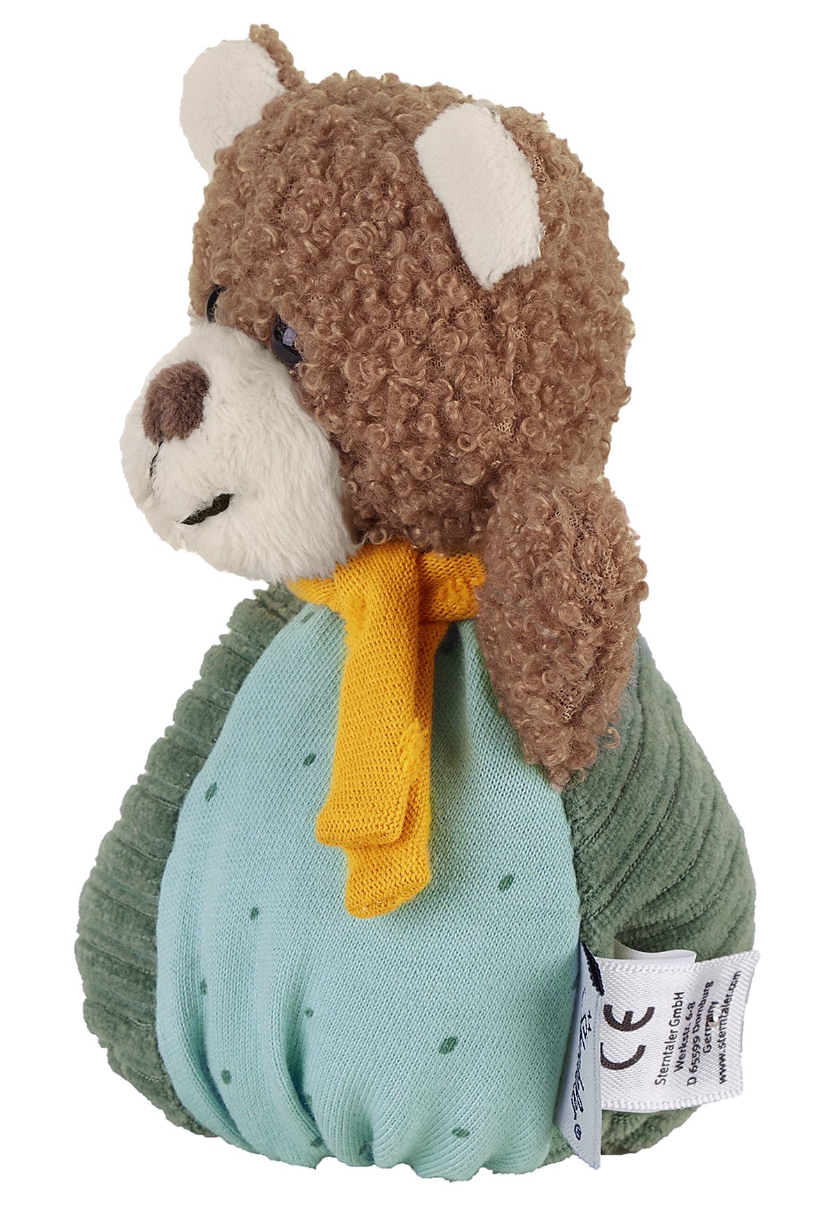 Mini-peluche câline Ours Ben avec hochet - 13 cm – vue 4