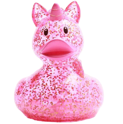 Glittery Pink Unicorn Duck