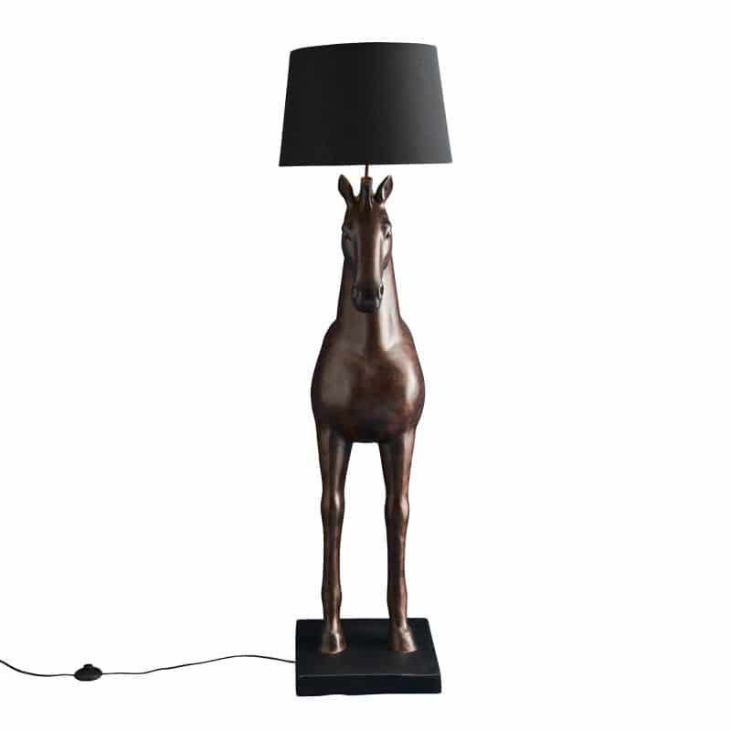 Lampadaire Amadeus, marron, 47 x 40 x 153 cm