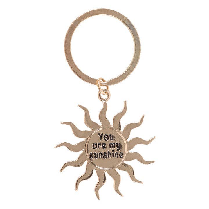 Porte-clés Soleil Doré "You are my Sunshine"