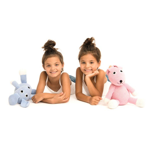 XL Crochet Plush Toy - Light Pink Rabbit