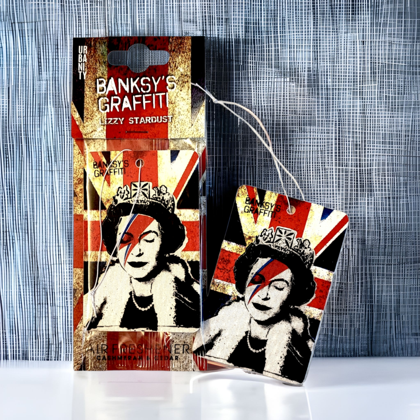 Banksy car air freshener - "Lizzy Stardust"