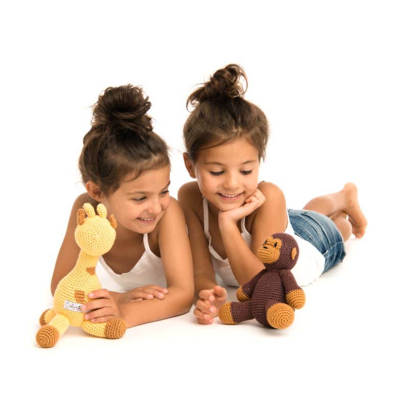 Peluche en Crochet - Singe brun foncé