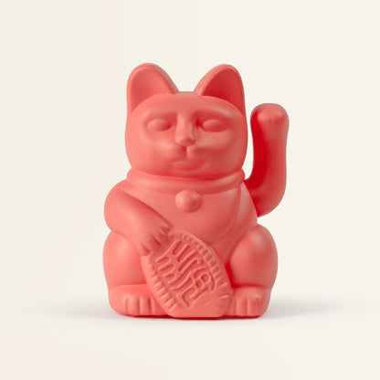 Neon Orange Solar Lucky Cat