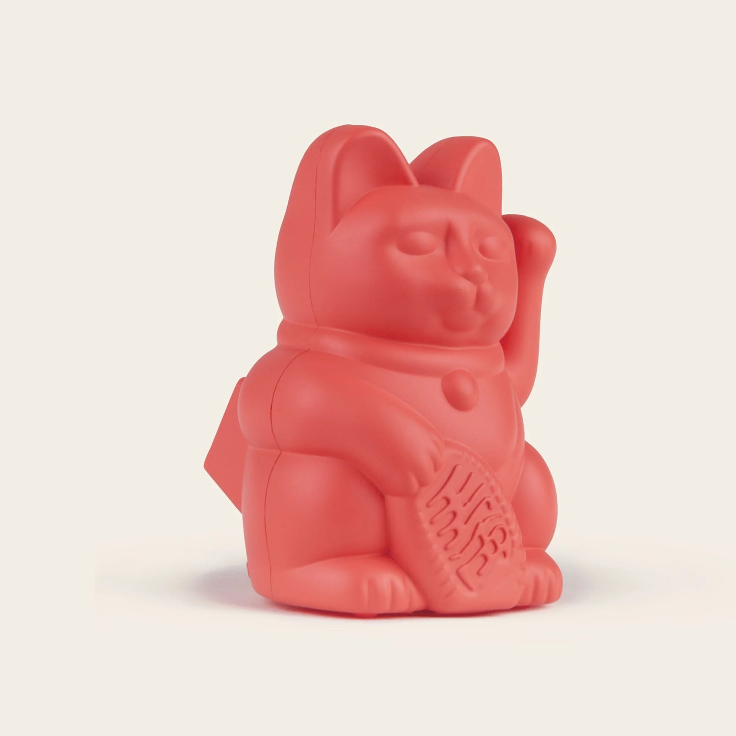 Neon Orange Solar Lucky Cat