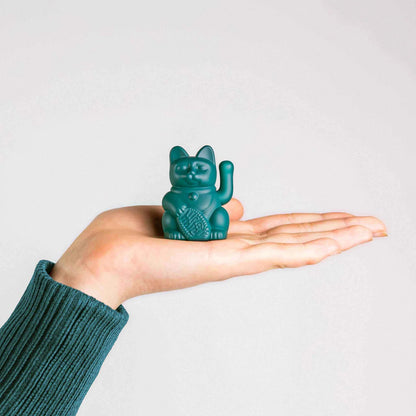 Mini Chat Chanceux Solaire Vert