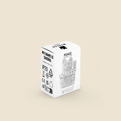 White Solar Lucky Cat “Shiora”
