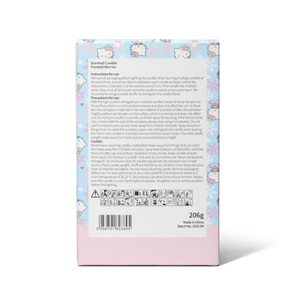 Hello Kitty Seasons geurkaars, Frosted Berries, met 3D-deksel