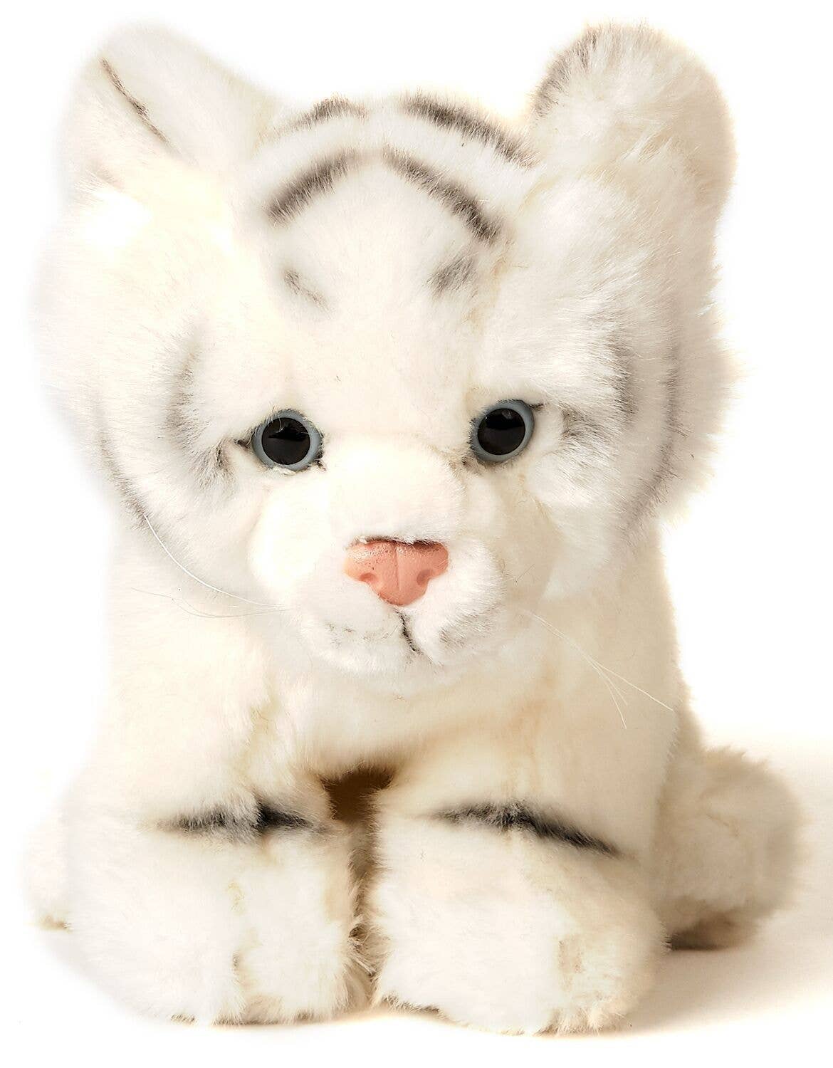 Sitting white tiger plush