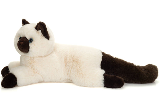 Plush Sacred Birman Cat lying down
