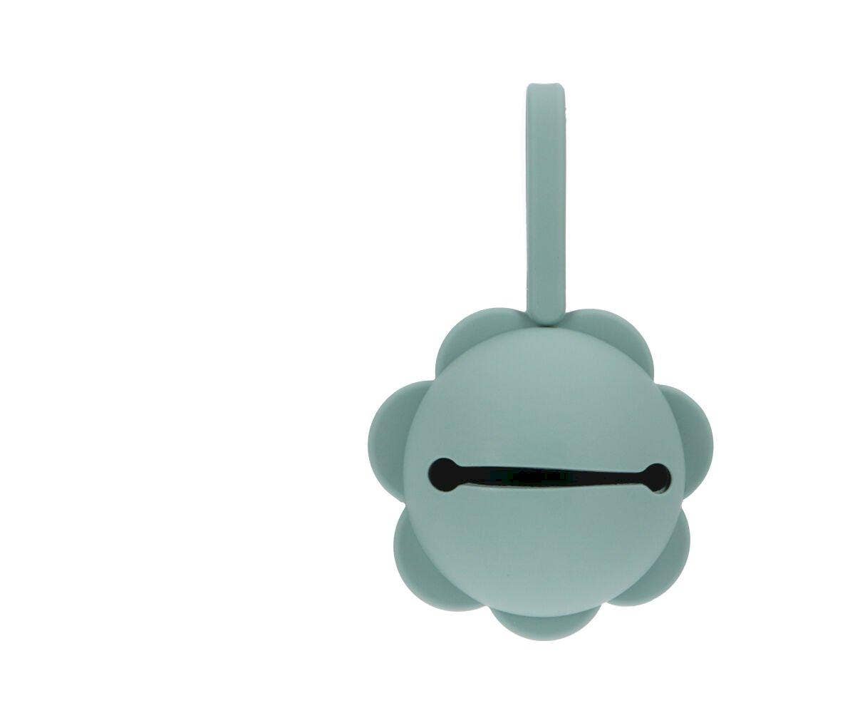 Silicone dummy clip - Light sage flower
