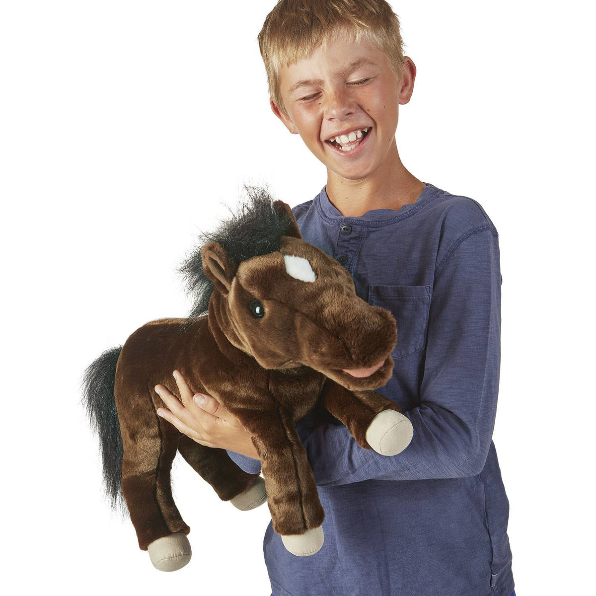 Hand puppet horse