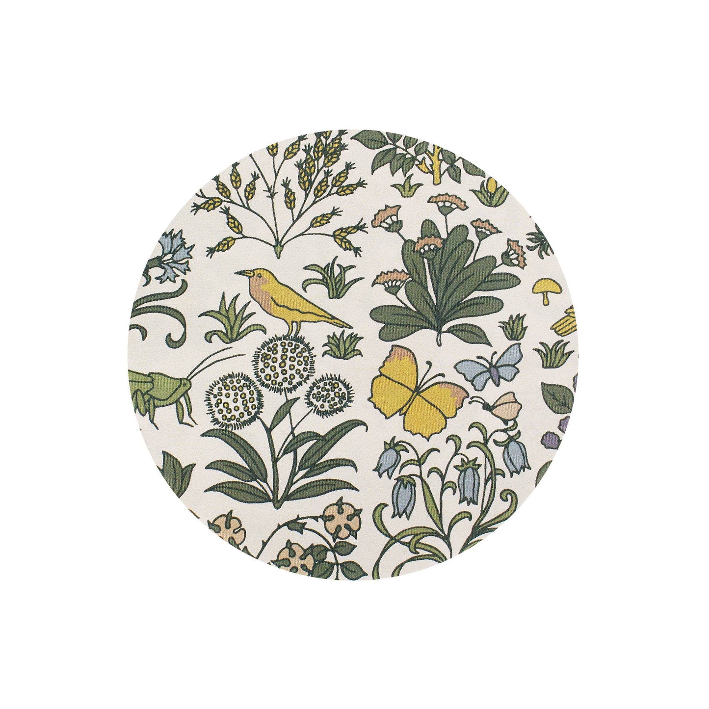 Voysey keramische onderzetter - Botanische tuin fauna en flora