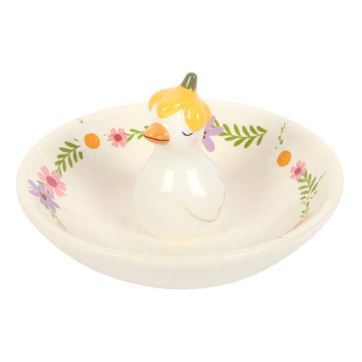 Floral Duck Trinket Dish