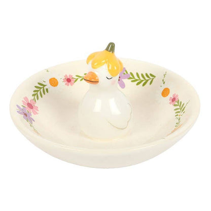Floral Duck Trinket Dish