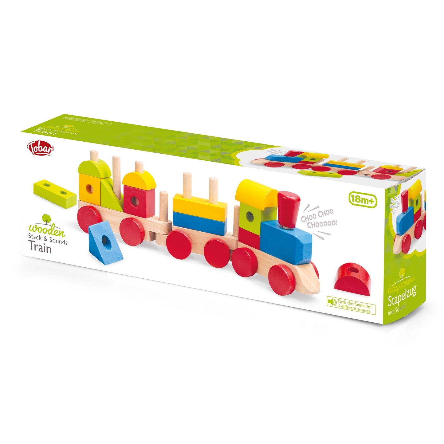 WOODEN STACKING TRAIN WITH SOUNDS