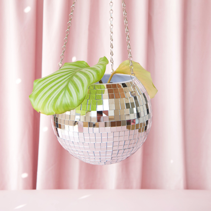 Disco ball plant pot, 15 cm
