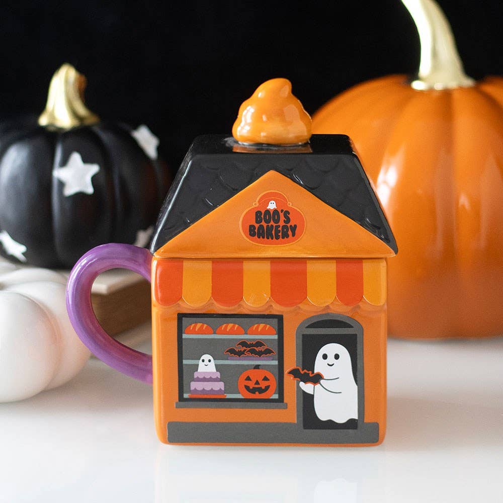 Boo's Bakery Halloween Lidded Mug