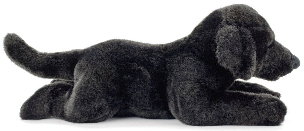 Peluche Labrador Noir, Couché - 40 cm (Longueur)