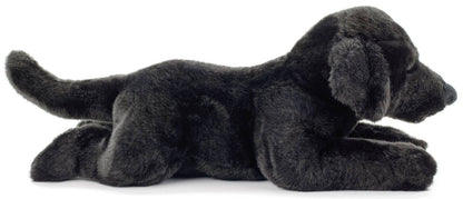 Peluche labrador noir couché Uni Toys