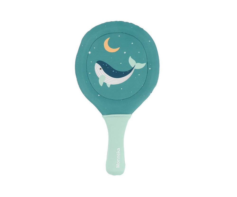 Raquettes de Plage en Néoprène Whale Teal avec Balle
