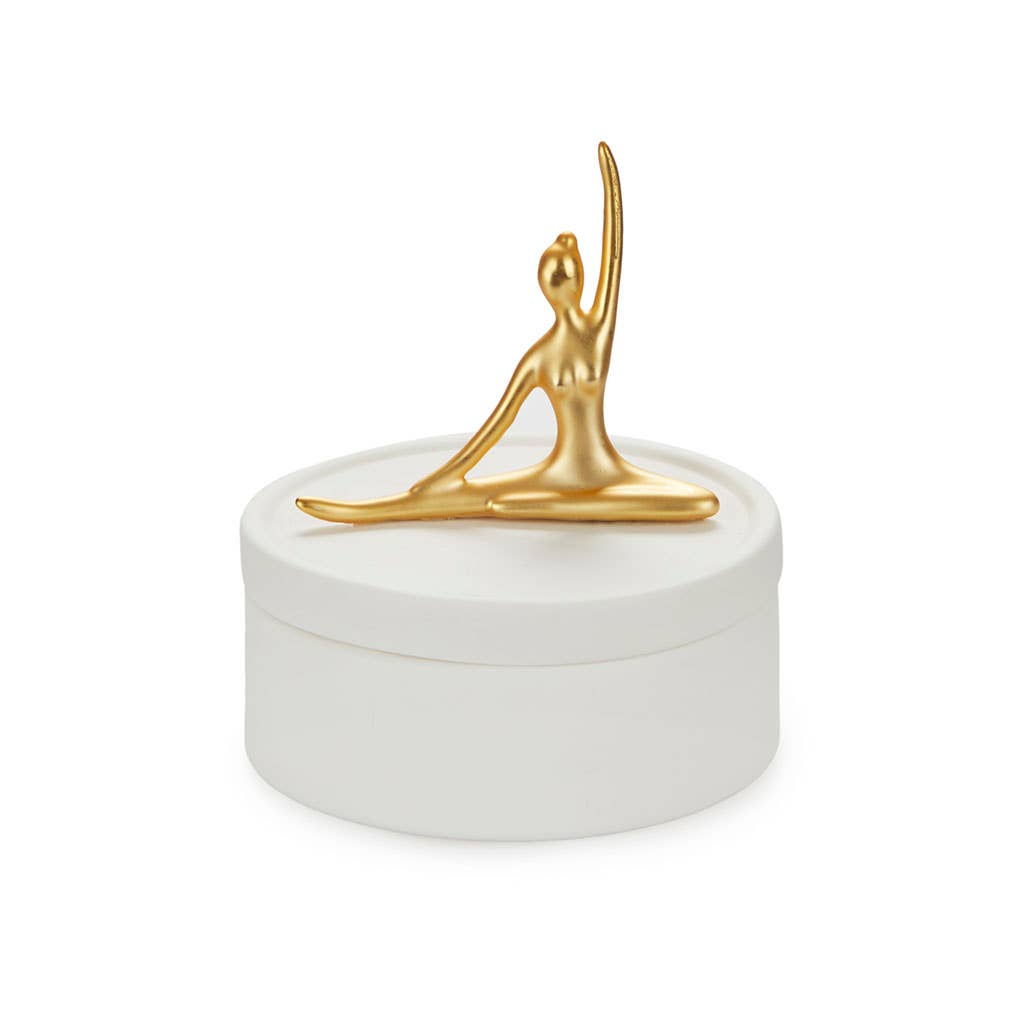 Sieradendoosje, ballerina, goud, porselein