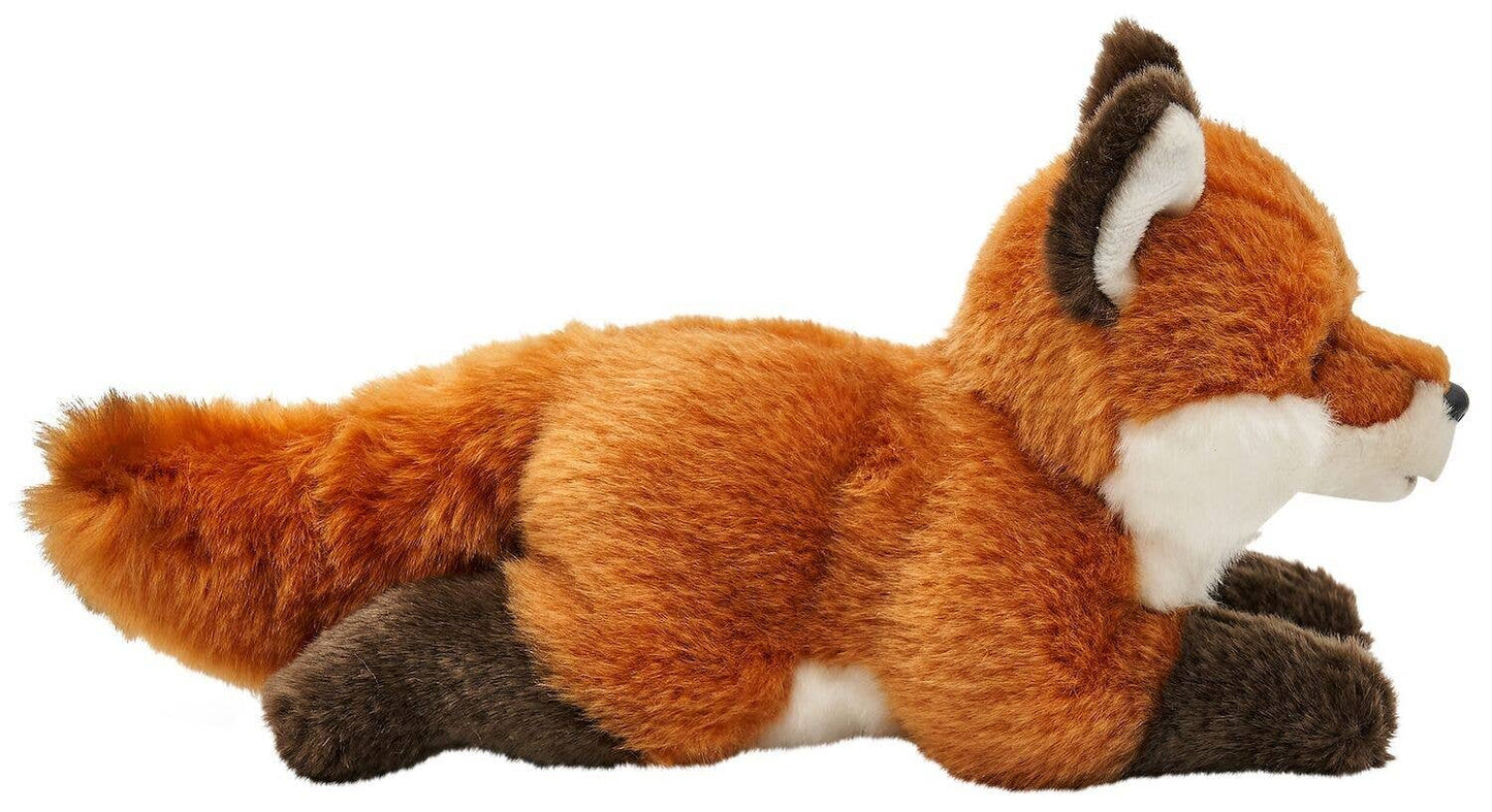 Red Fox Plush Toy Lying Down