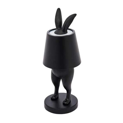 Lampe de table LED Lapin Hiding Rabbit, Noir