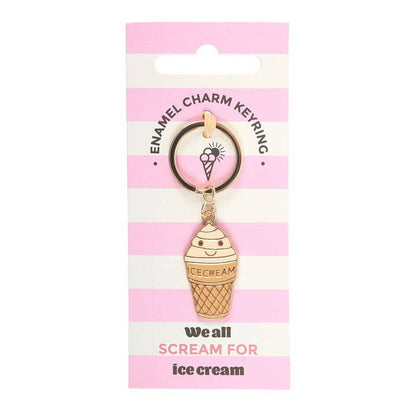 Ice cream cone keychain