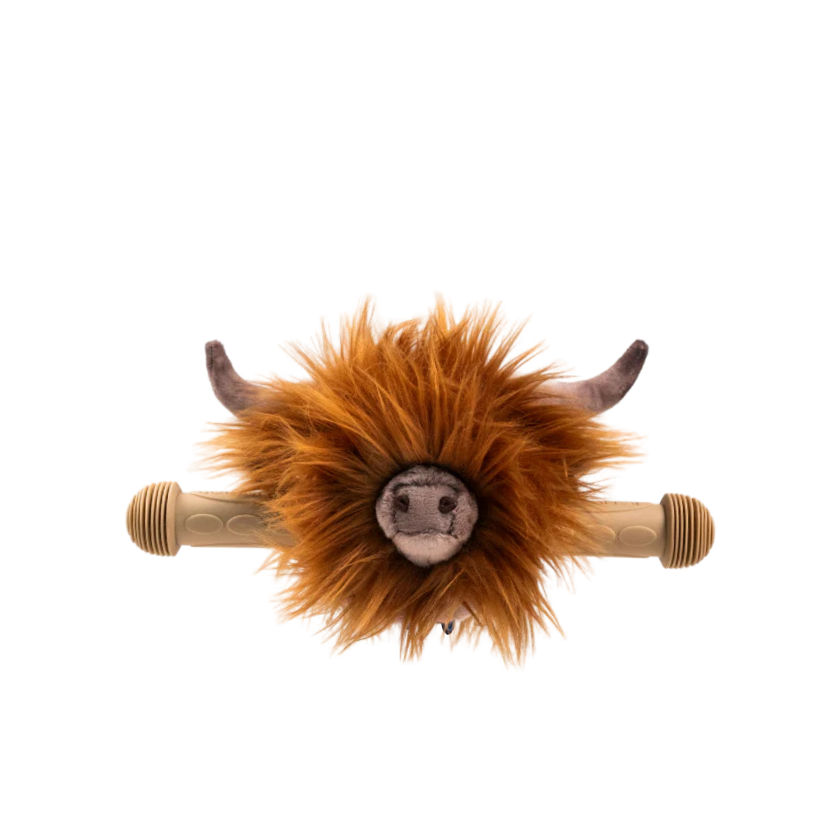 Highland cow head accessory for kids' bike or scooter