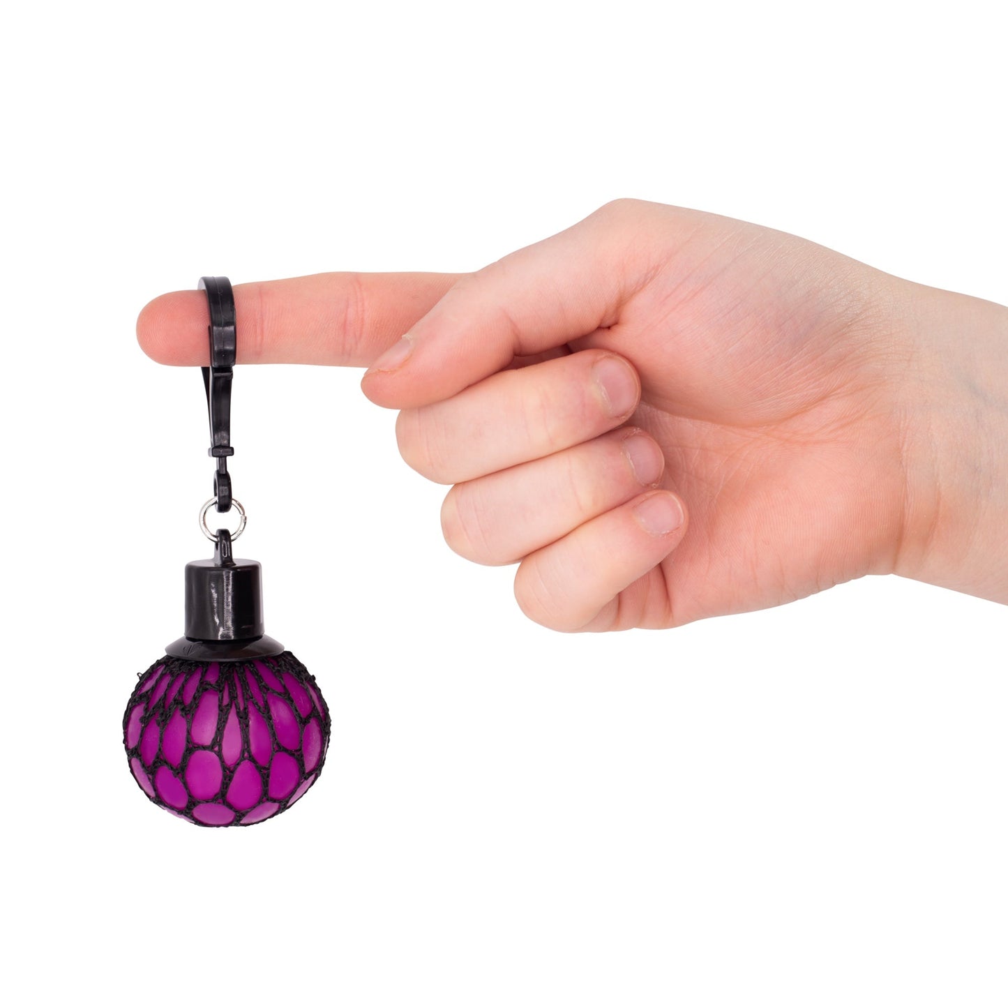 BLACK AND NEON MESHBALL KEYCHAIN